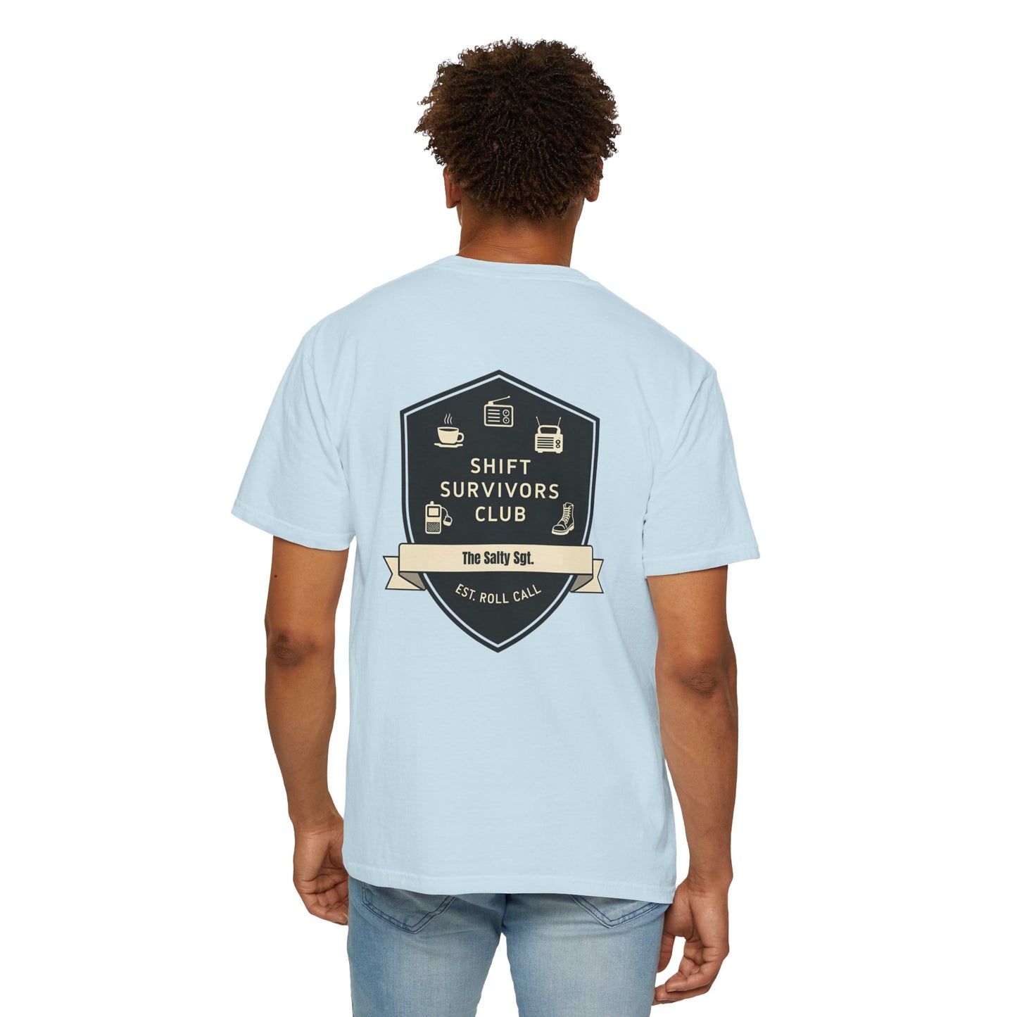 SHIFT SURVIVORS CLUB – Badge Emblem Tee