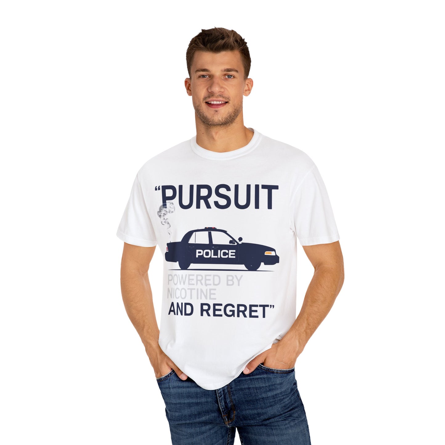 Pursuit Powered by Nicotine and Regret – Patrol Silhouette Tee