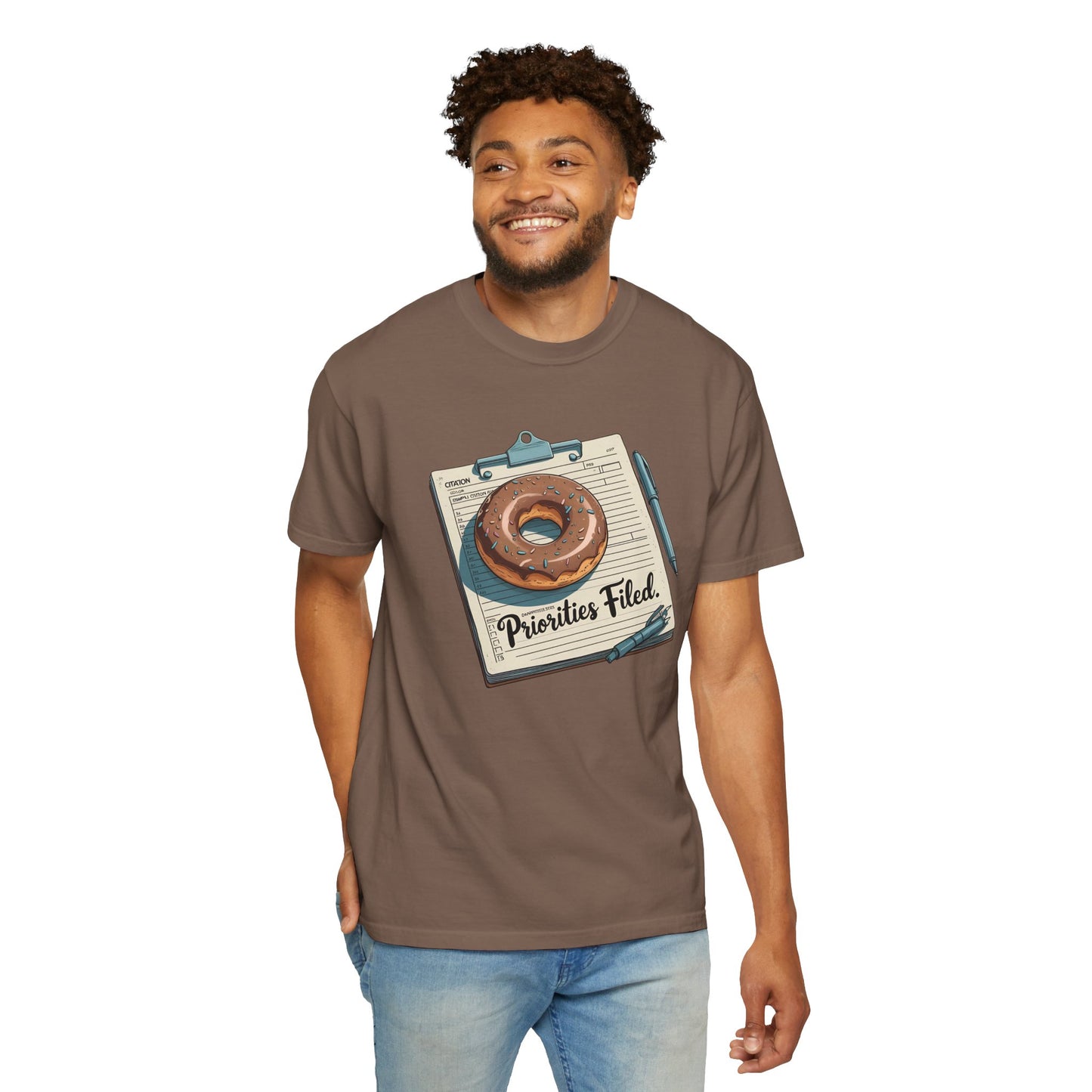 Priorities Filed Tee – Donut & Citation Pad Design | The Salty Sgt