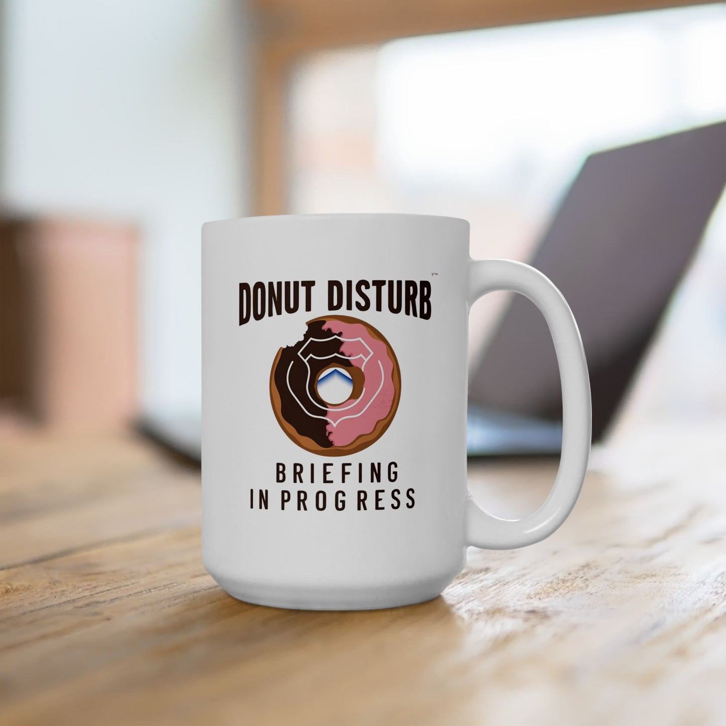 Donut Disturb – Briefing in Progress Coffee Mug