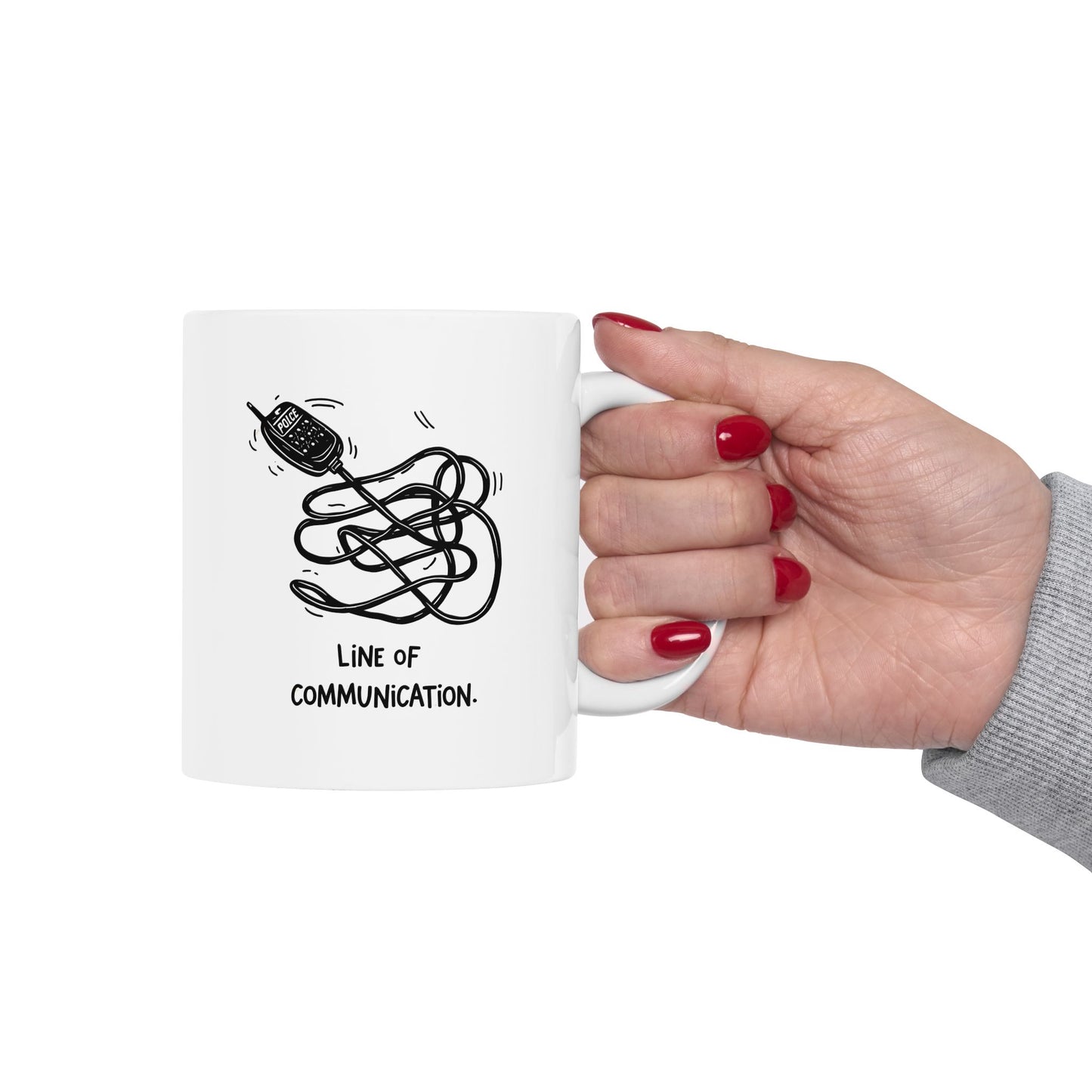 Line of Communication Mug – Tangled Cord Chaos | The Salty Sgt