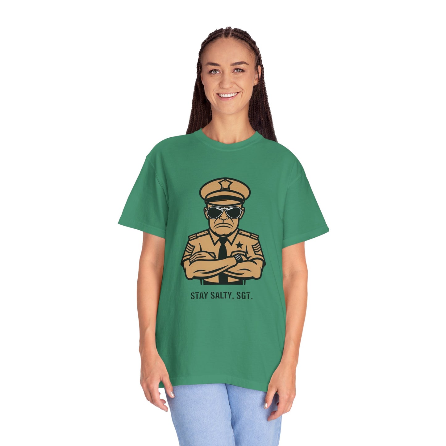 Stay Salty, Sgt. – Tactical Attitude Line Art Tee