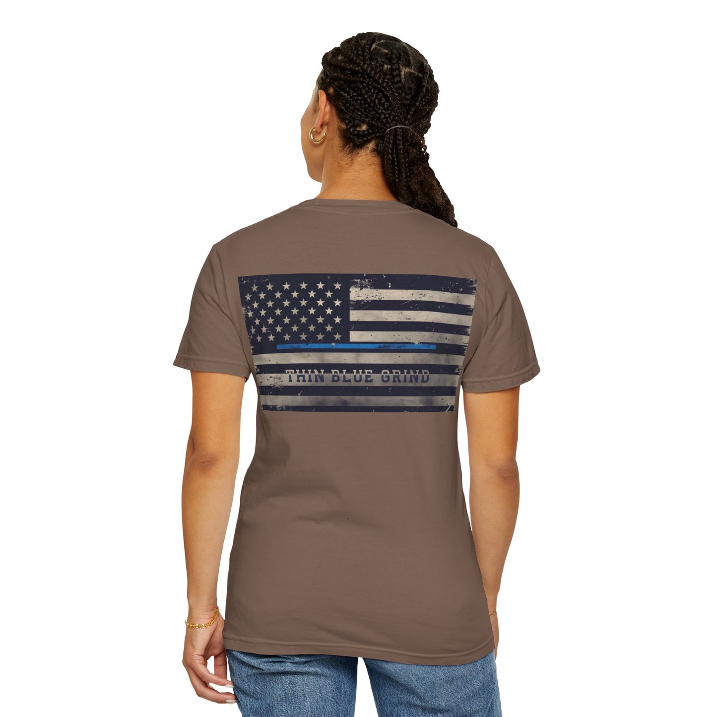 Thin Blue Grind – Duty-Fueled Minimalist Tee