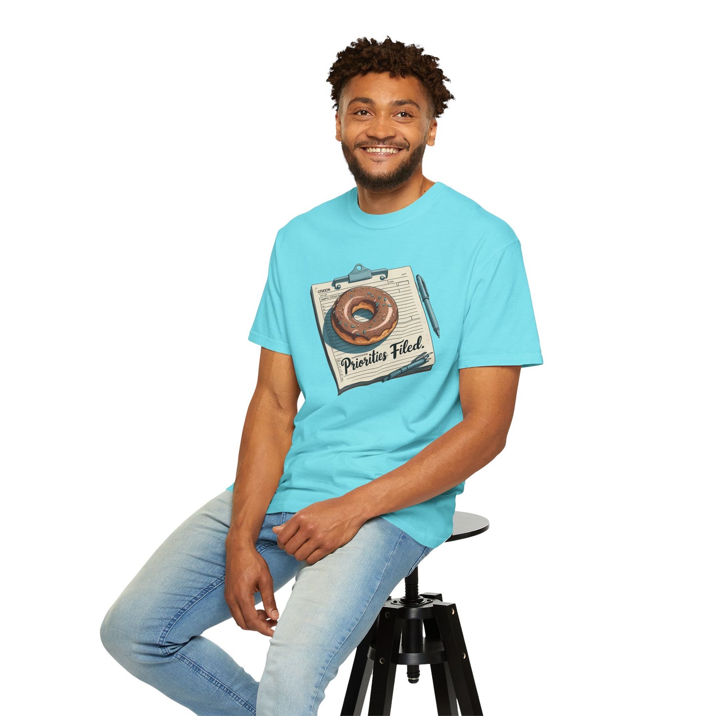 Priorities Filed Tee – Donut & Citation Pad Design | The Salty Sgt