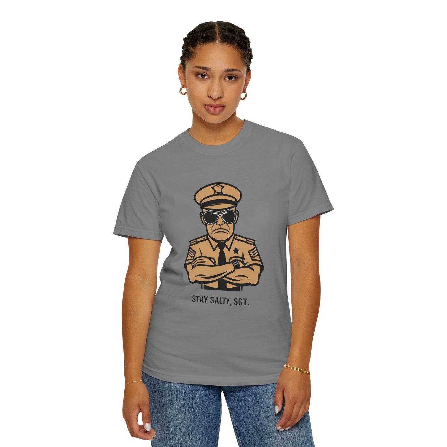 Stay Salty, Sgt. – Tactical Attitude Line Art Tee