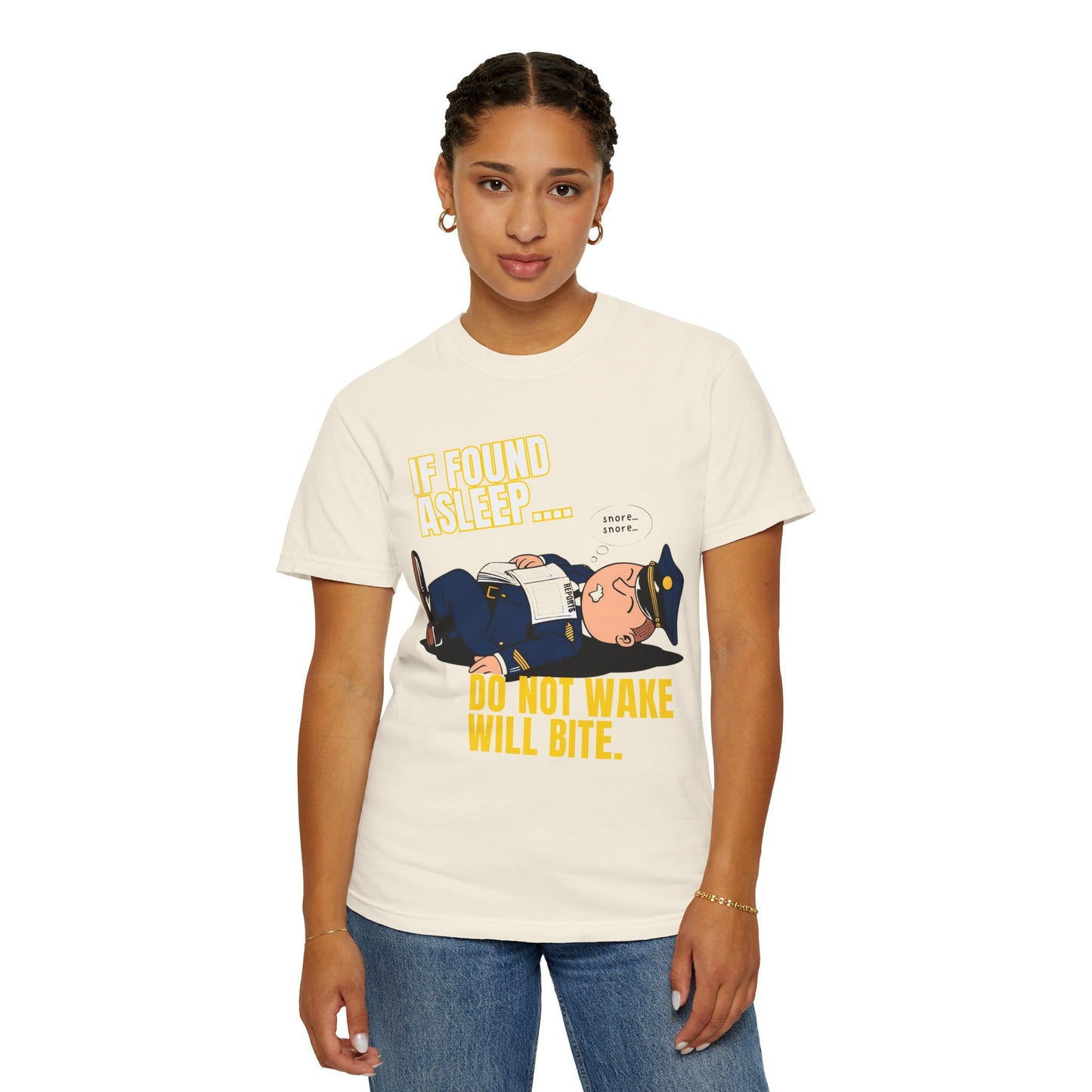 IF FOUND ASLEEP – DO NOT WAKE, WILL BITE – Unisex Patrol Nap Tee