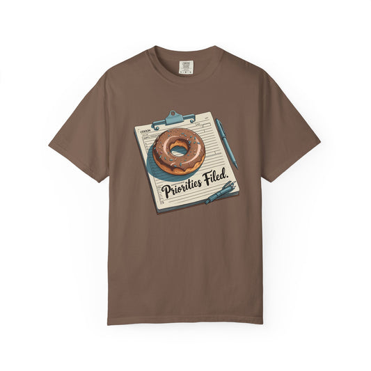 Priorities Filed Tee – Donut & Citation Pad Design | The Salty Sgt