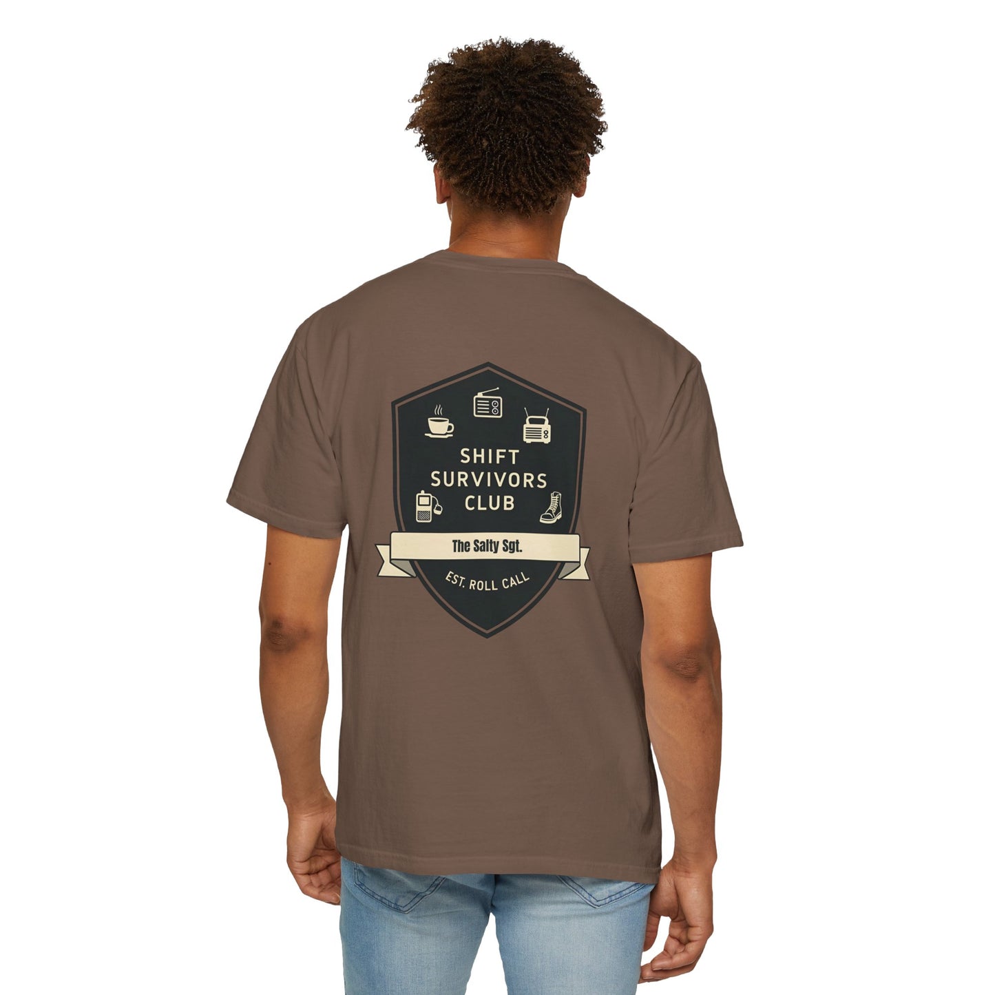 SHIFT SURVIVORS CLUB – Badge Emblem Tee
