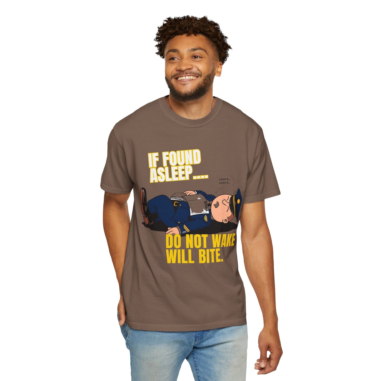 IF FOUND ASLEEP – DO NOT WAKE, WILL BITE – Unisex Patrol Nap Tee