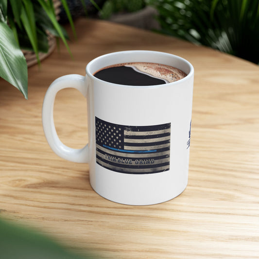 Thin Blue Grind Mug – Police Coffee Cup for First Responders | The Salty Sgt