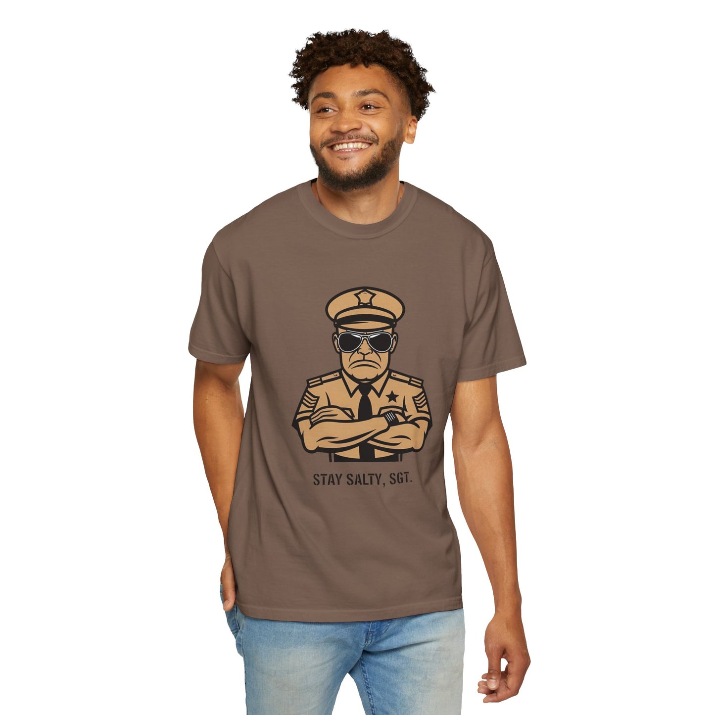 Stay Salty, Sgt. – Tactical Attitude Line Art Tee