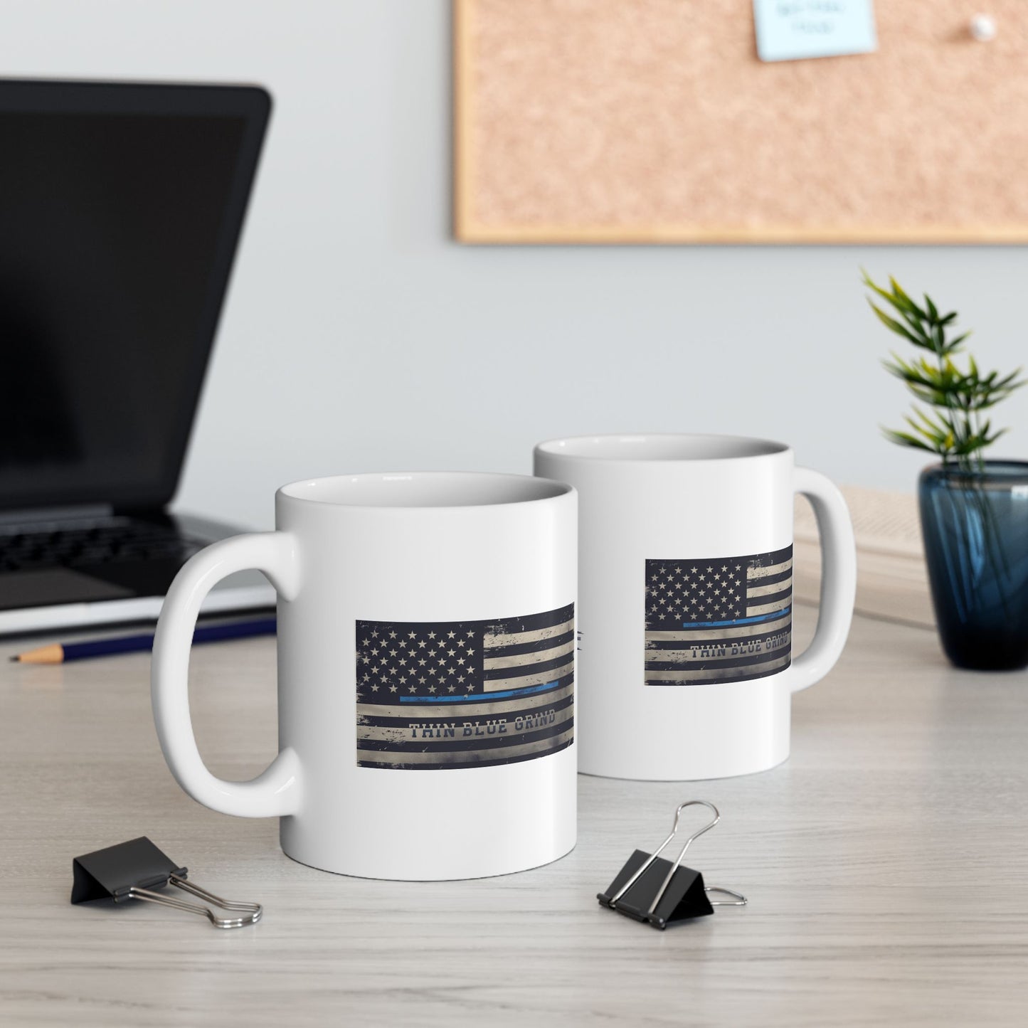 Thin Blue Grind Mug – Police Coffee Cup for First Responders | The Salty Sgt