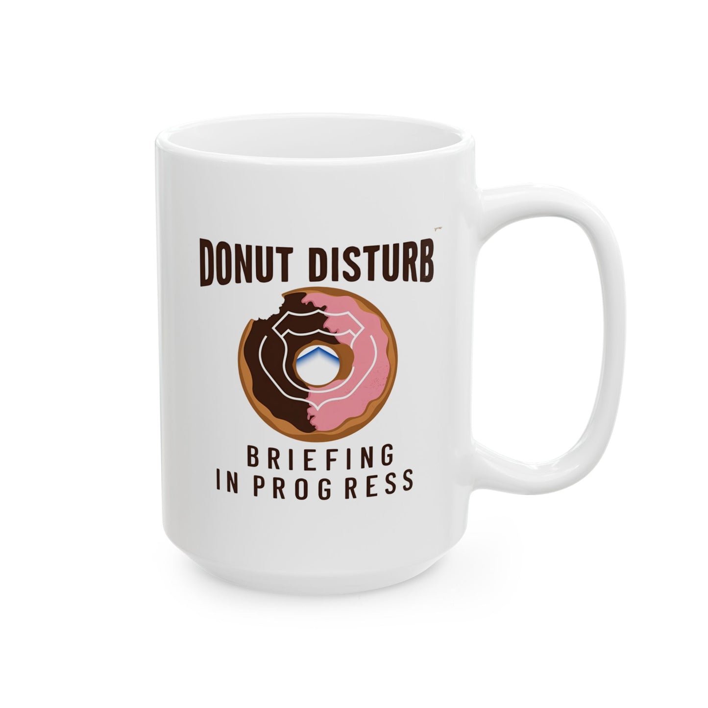 Donut Disturb – Briefing in Progress Coffee Mug