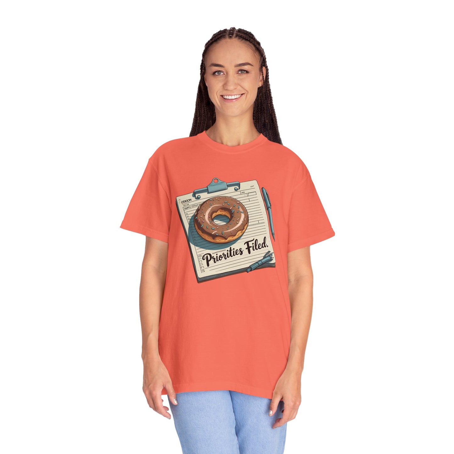 Priorities Filed Tee – Donut & Citation Pad Design | The Salty Sgt