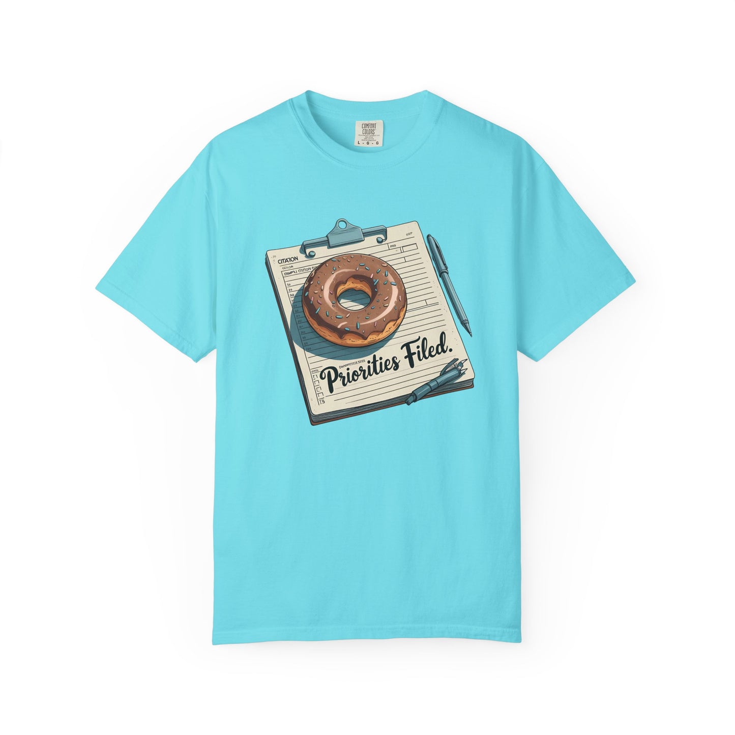 Priorities Filed Tee – Donut & Citation Pad Design | The Salty Sgt