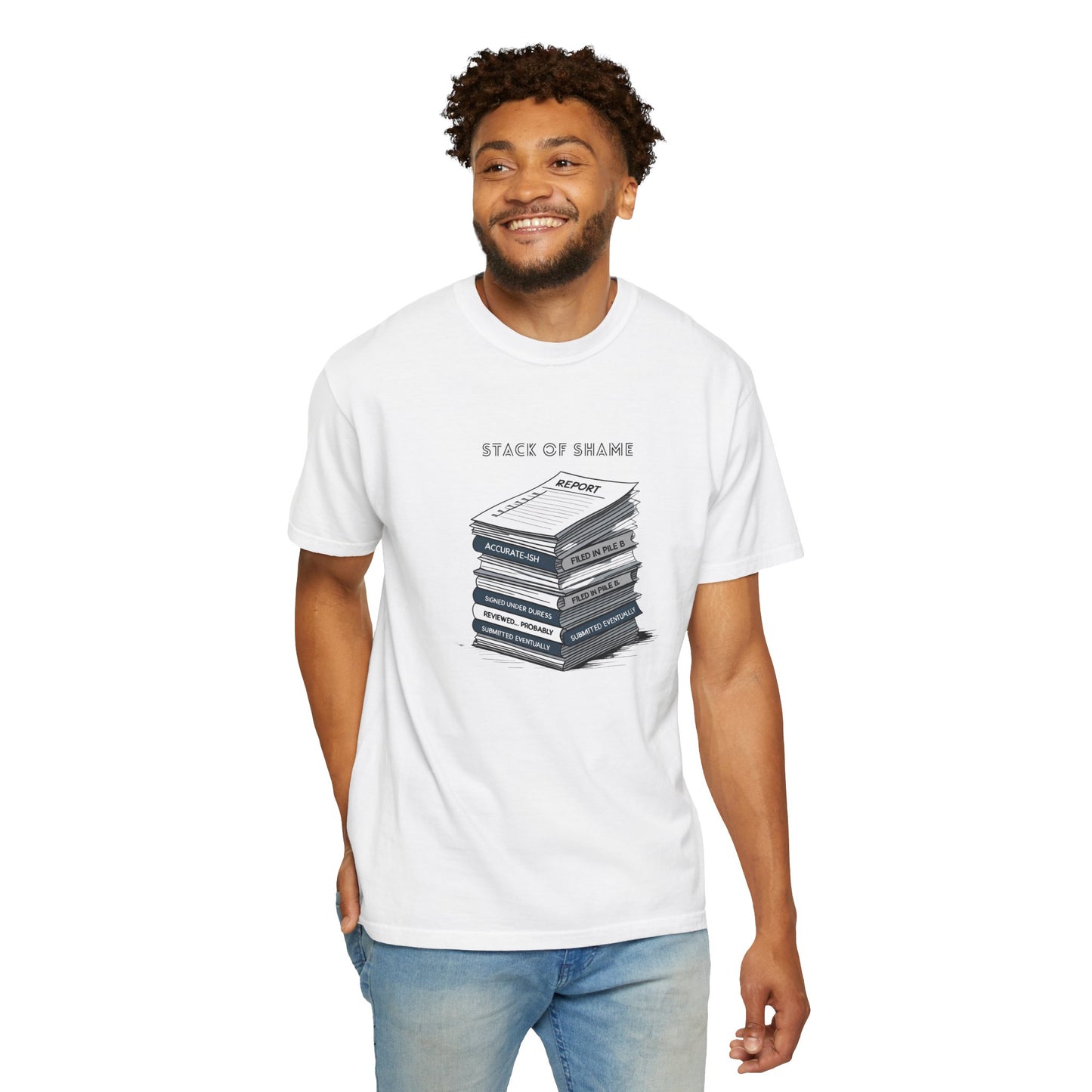 Stack of Shame T-Shirt | The Salty Sgt