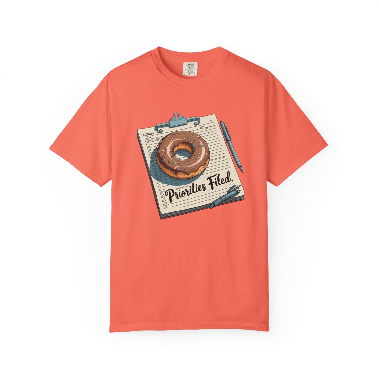 Priorities Filed Tee – Donut & Citation Pad Design | The Salty Sgt
