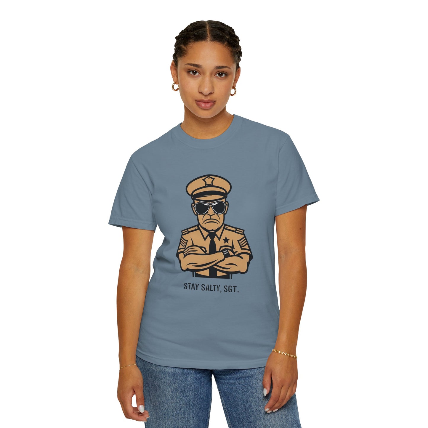 Stay Salty, Sgt. – Tactical Attitude Line Art Tee