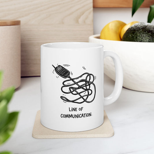 Line of Communication Mug – Tangled Cord Chaos | The Salty Sgt